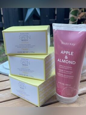 Mary Kay Lot Almond Apple Shower Gel Shea Whipped Body Water Lily Shea Crème